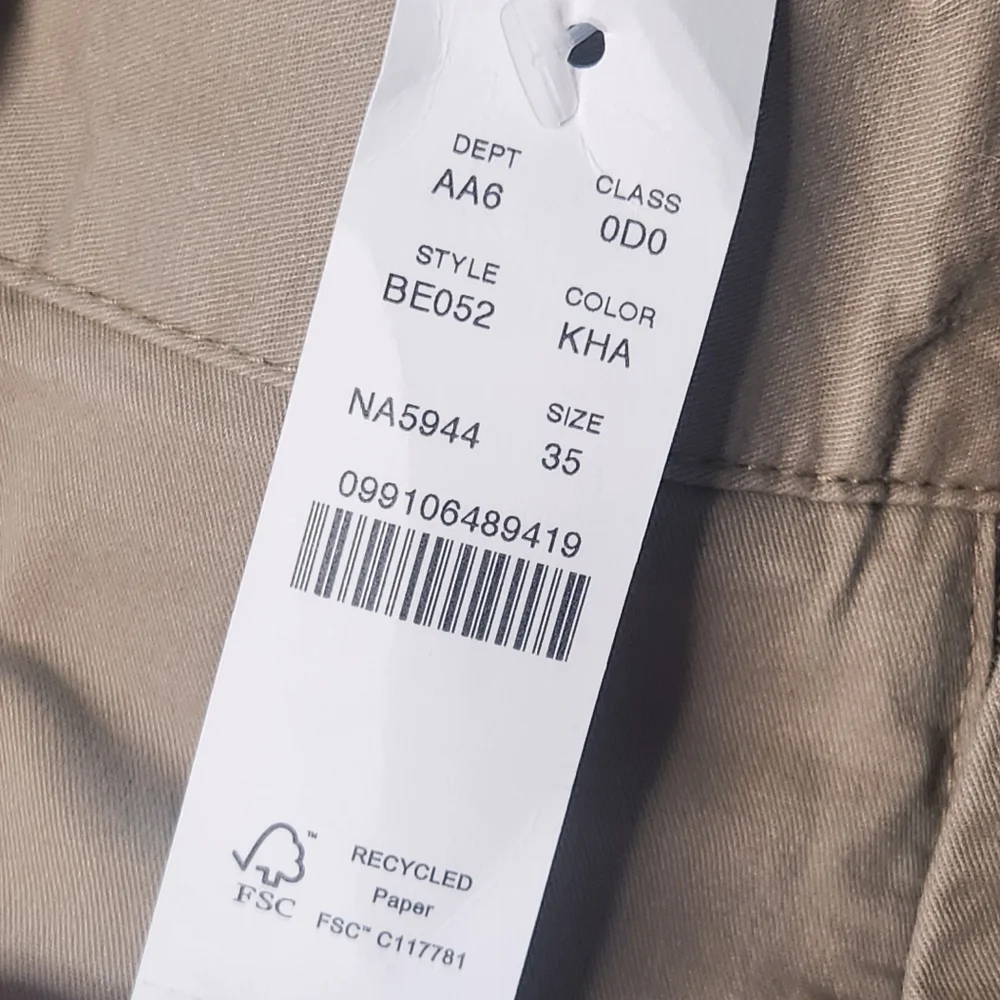 J. Crew Khaki Chino Shorts NWT 35 Preppy Academia Casual